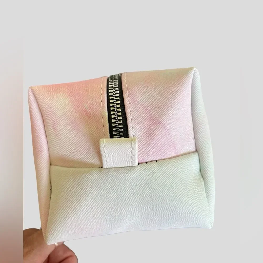 Rae Dunn Makeup Bag Pink Ombre Cosmetic Toiletry Travel Case NWT